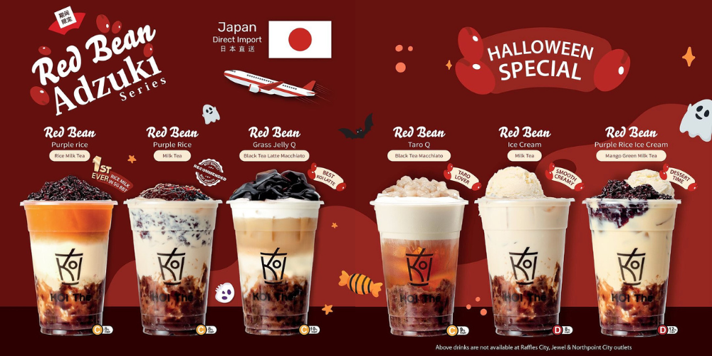 KOI Thé’s Red Bean Adzuki Halloween Series
