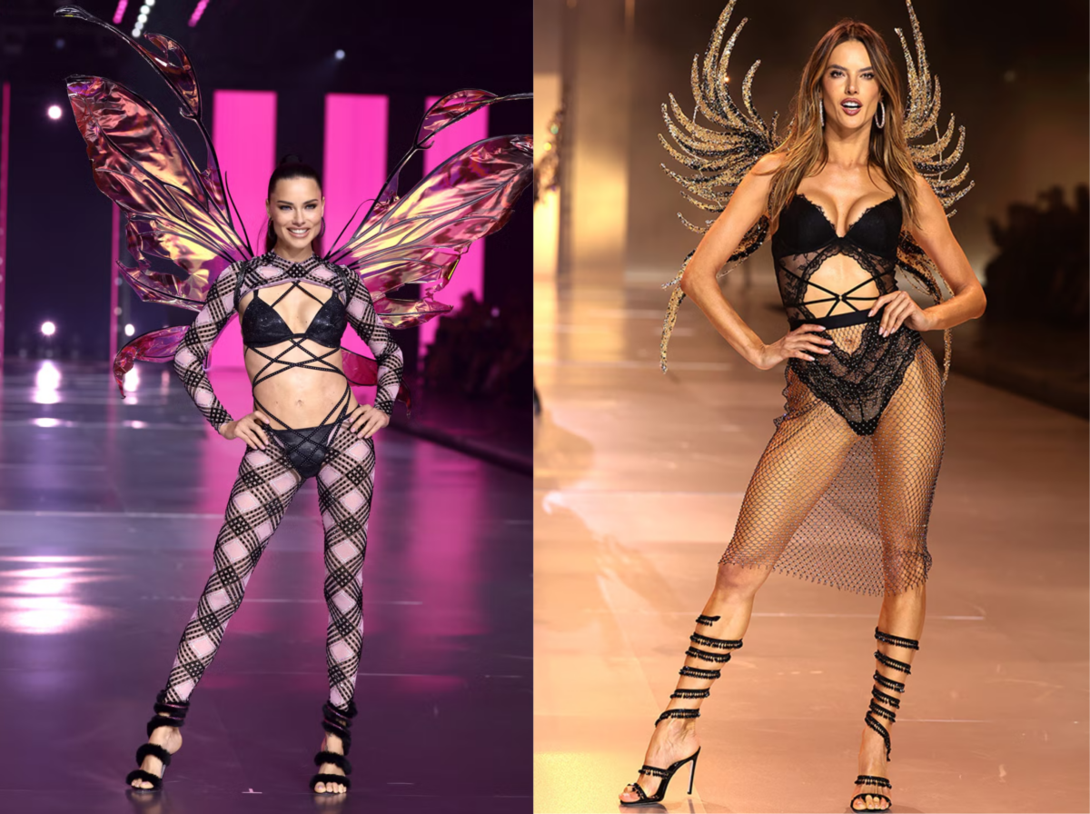 Adriana Lima and Alessandra Ambrosio walk the runway during Victoria's Secret Fashion Show 2024