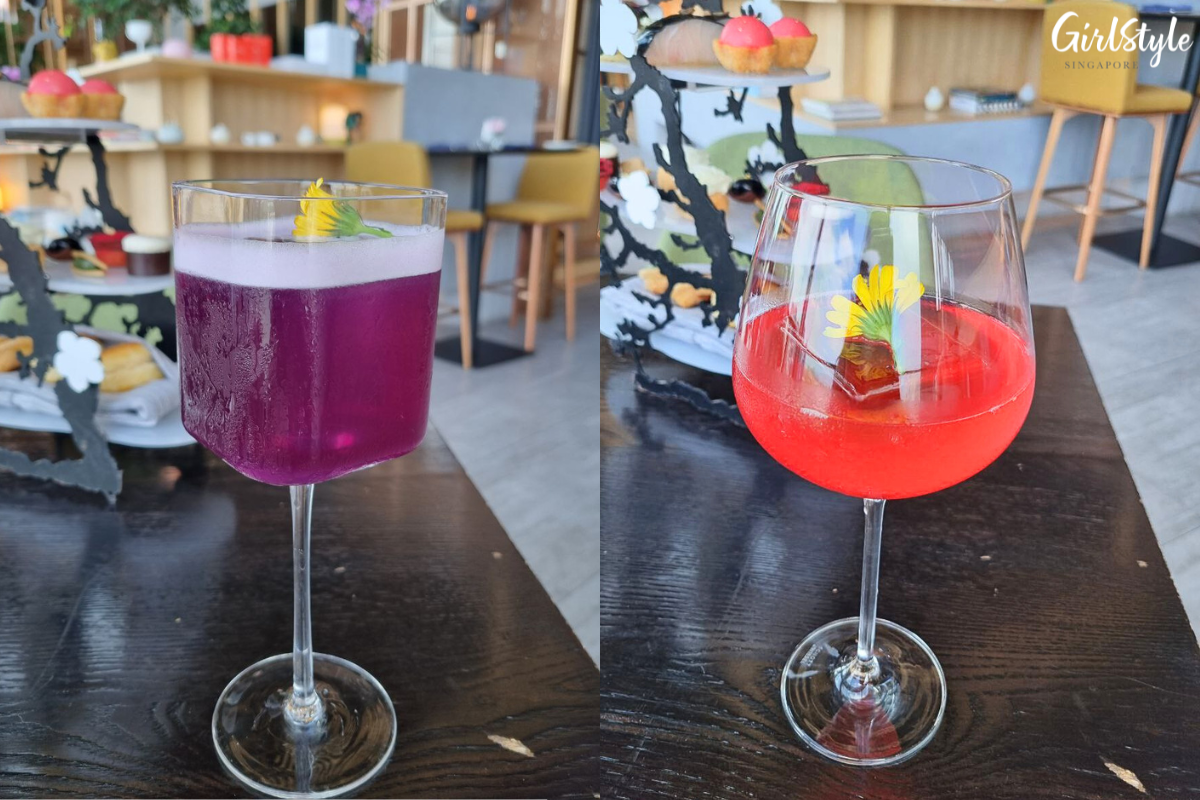 Daydream of Lilac cocktail & Scarlet Eden mocktail