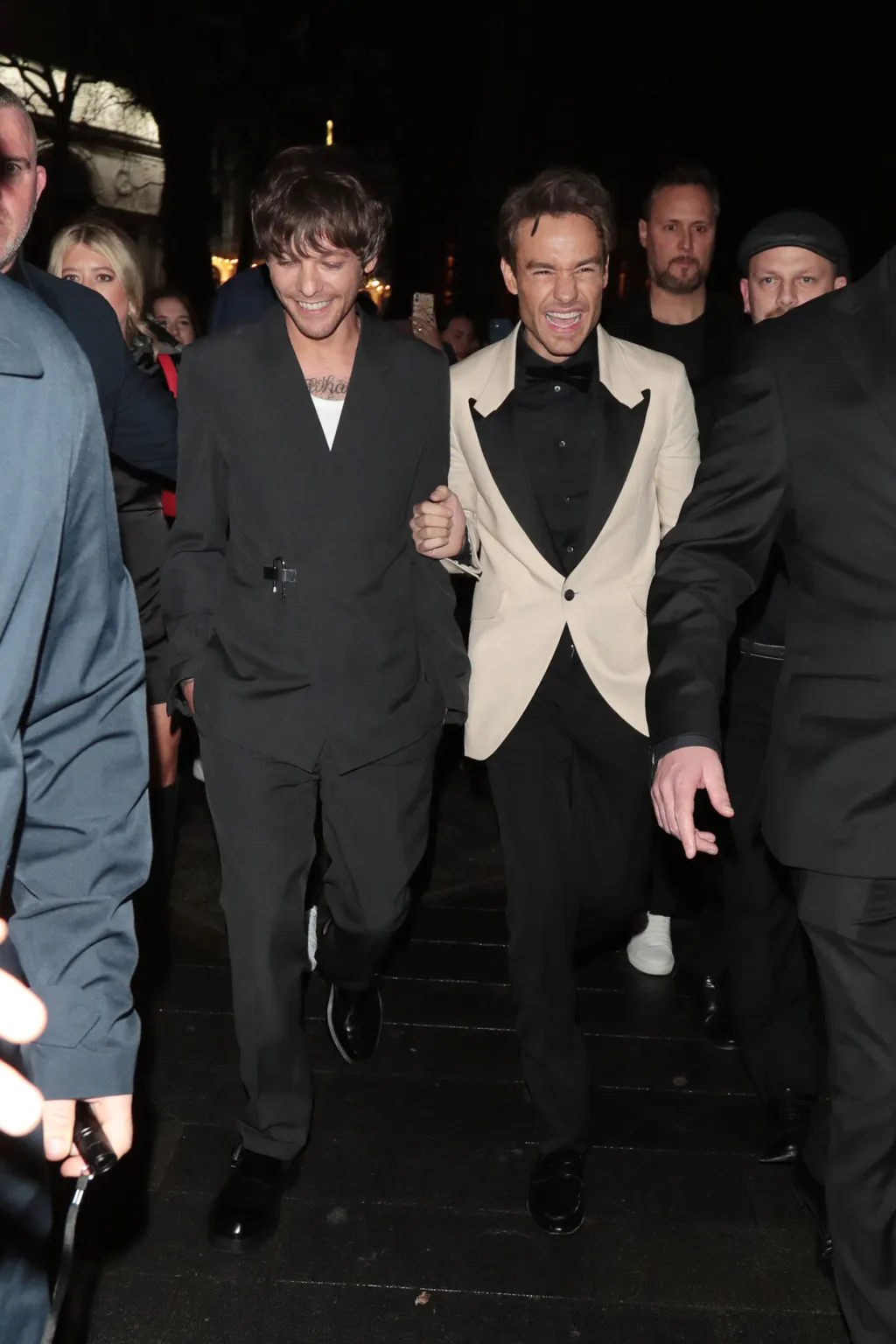 Louis Tomlinson and Liam Payne seen leaving the “All Of Those Voices” UK Premiere in London in 2023
