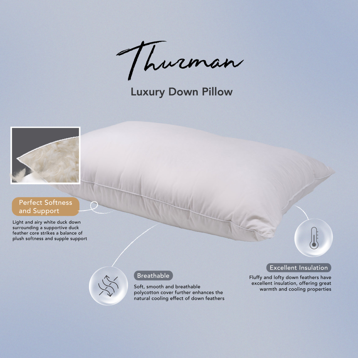 Thurman Luxury Down pillow
