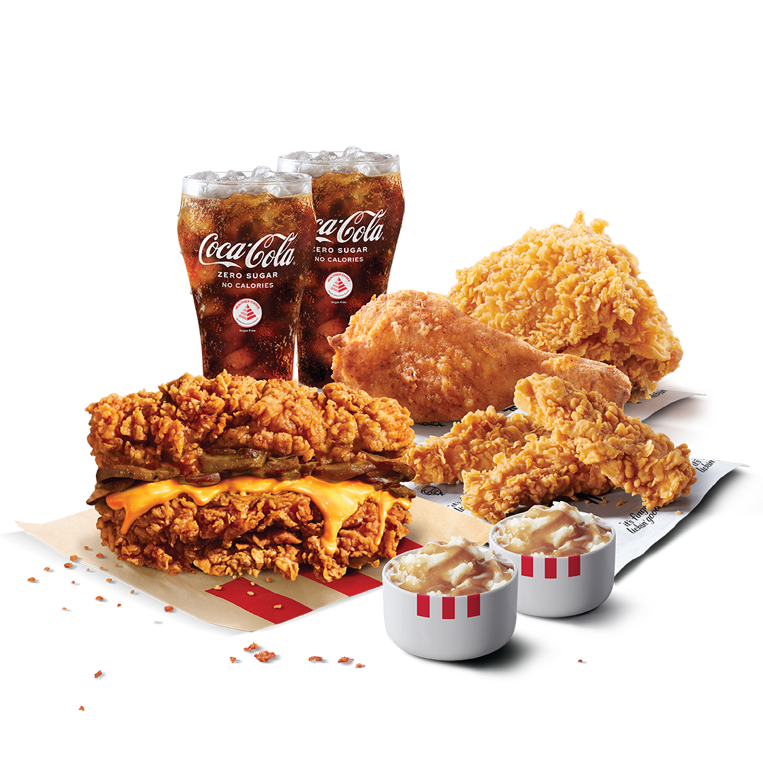 Cheesy Zinger Mushroom Double Down Buddy Meal