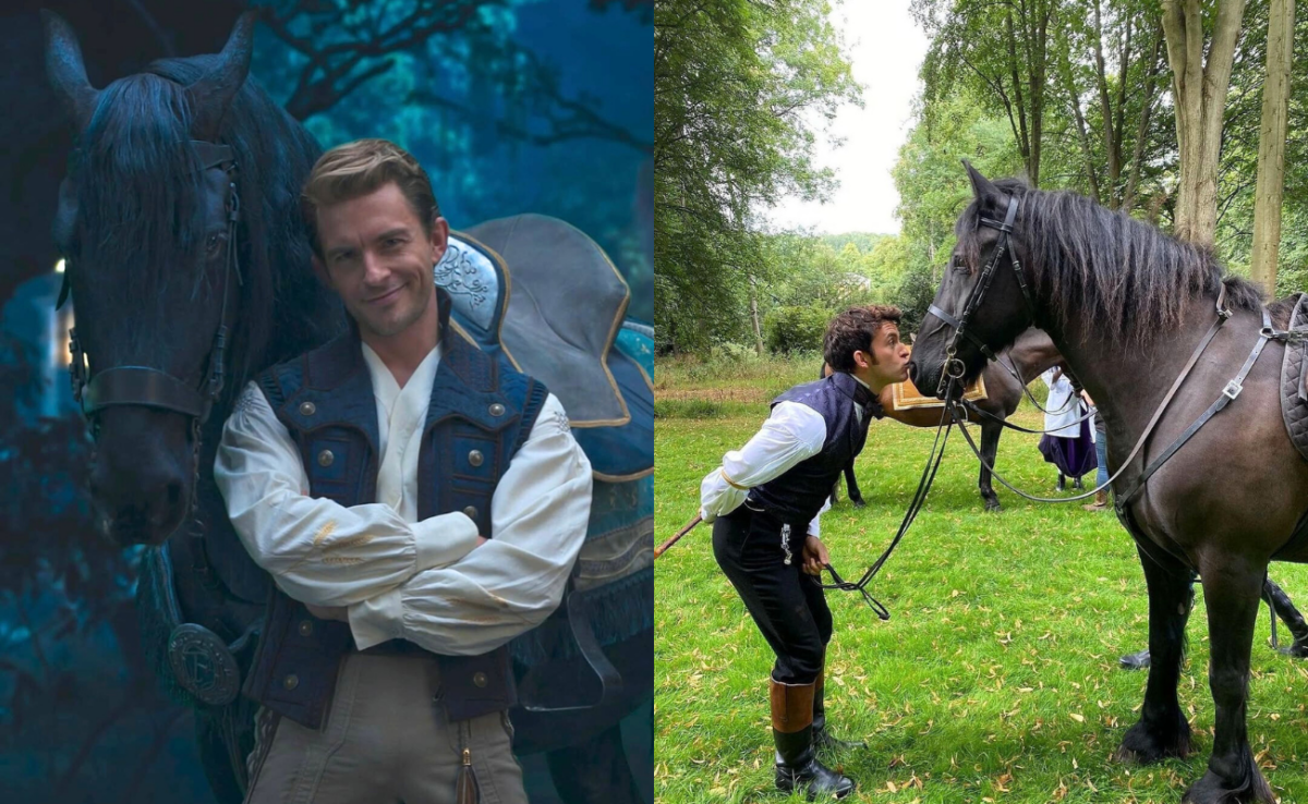 Jonathan Bailey with Jack the horse in 'Wicked' and 'Bridgerton'