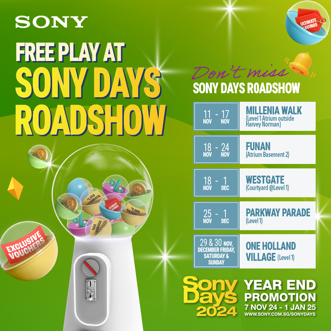 Free Gachapon play at Sony Days Roadshow