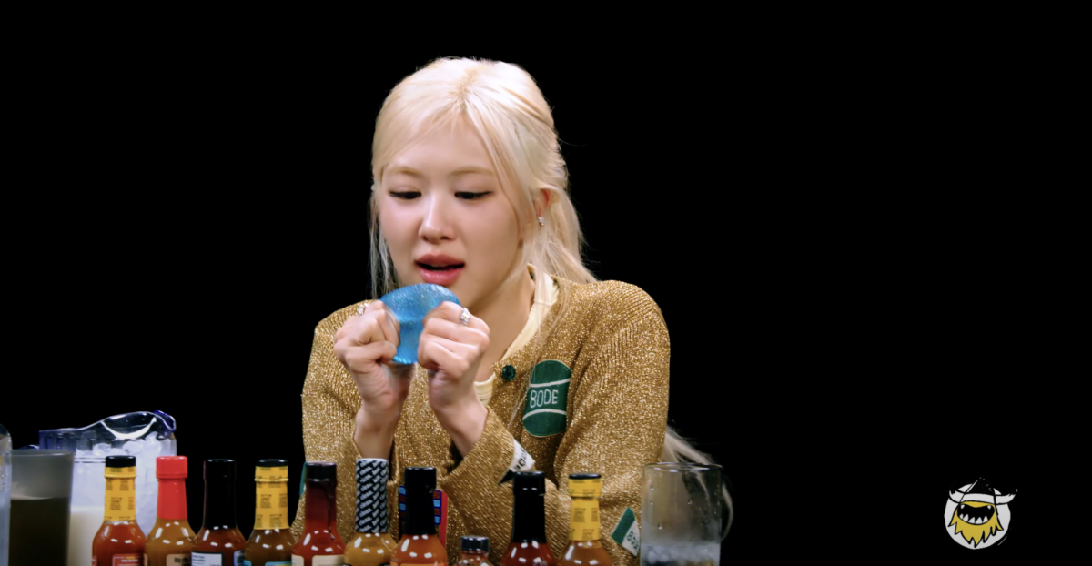 Rosé squeezing her squishy stress ball
