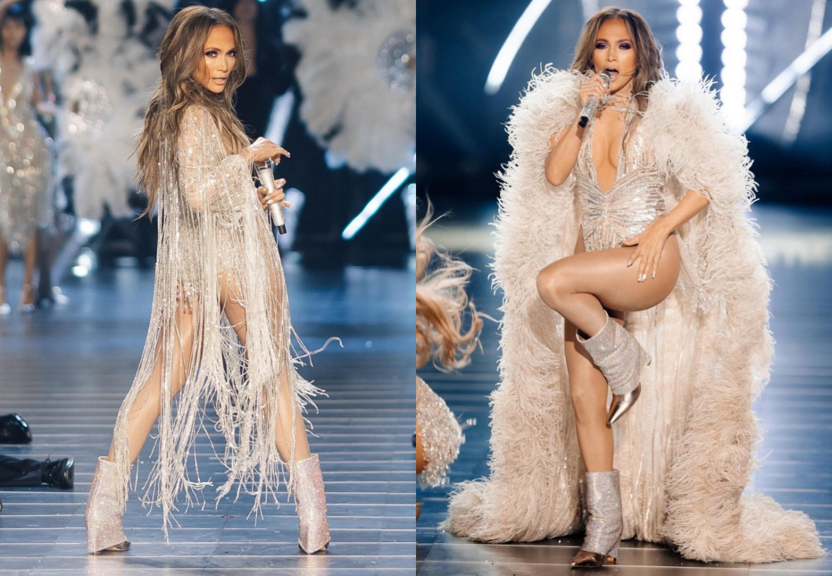 Jennifer Lopez takes the runway at the 1001 Season of Elie Saab event