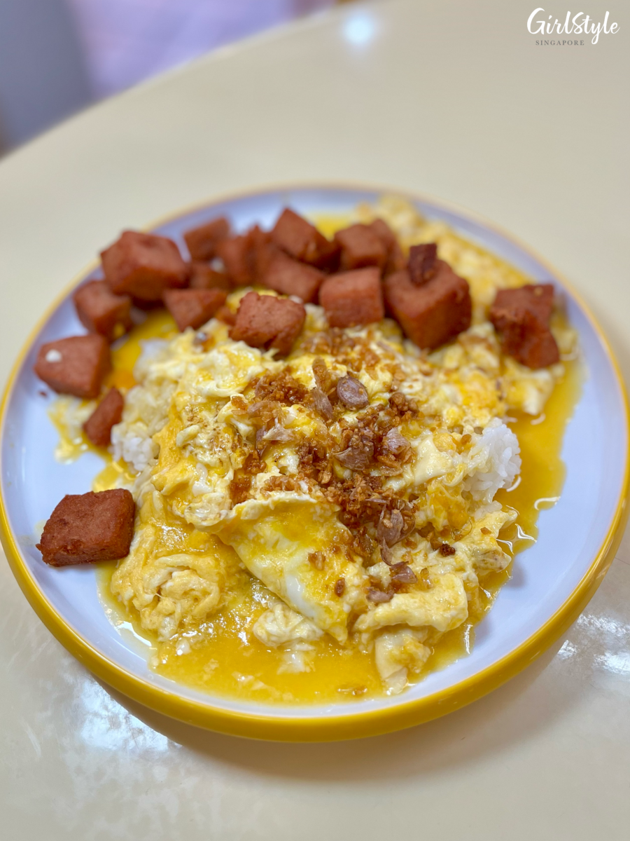 Running Egg Luncheon Meat Egg Rice