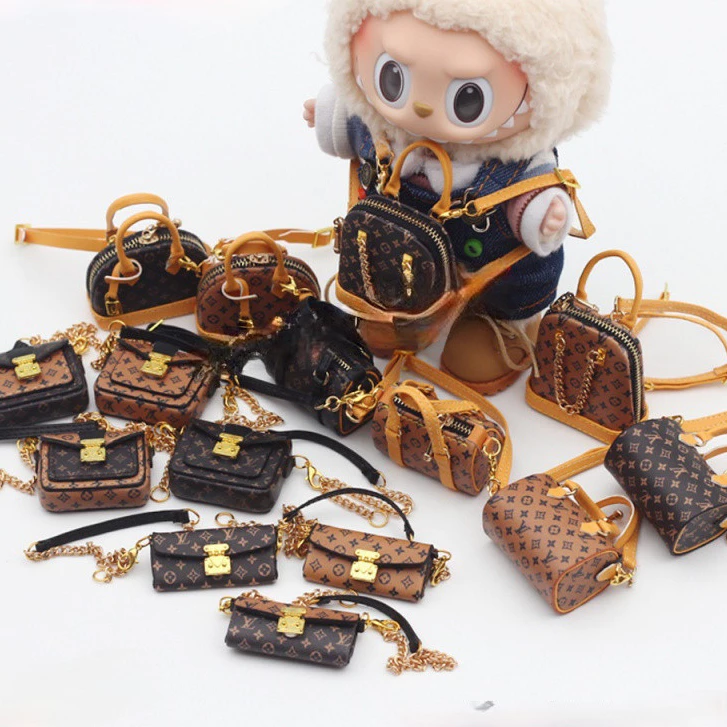 Miniature handbags for Labubu dolls