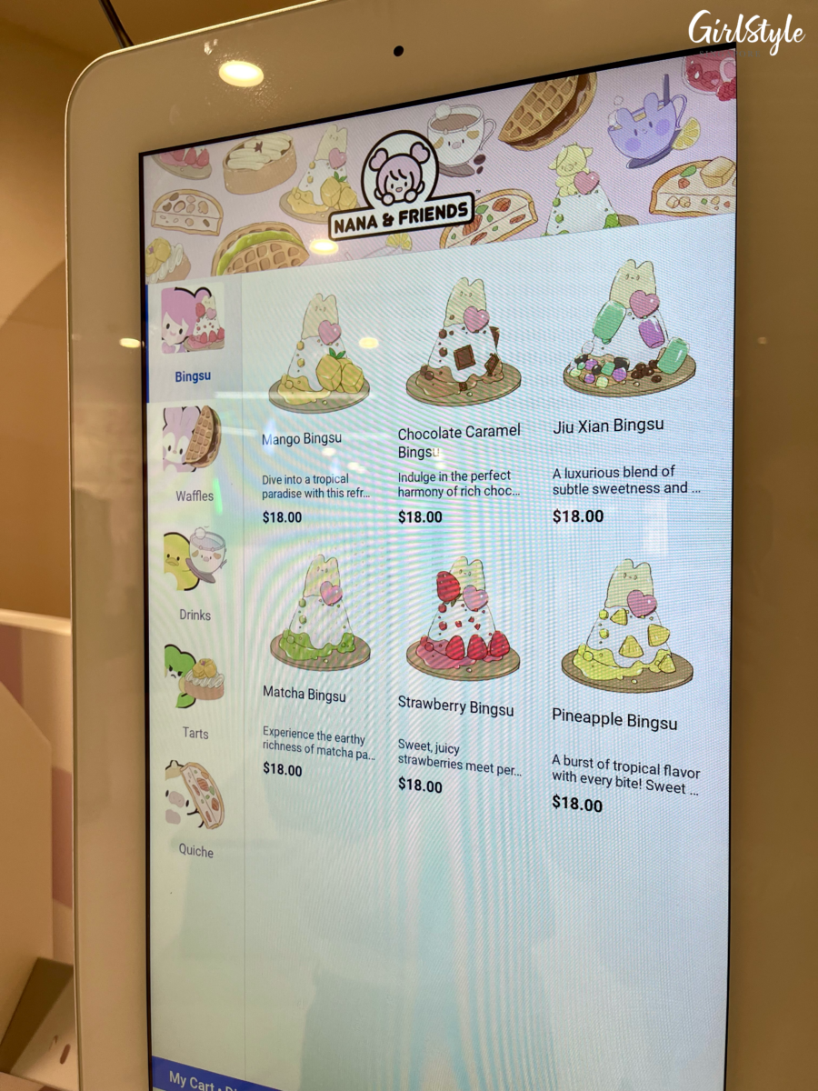 Nana & Friends Cafe menu
