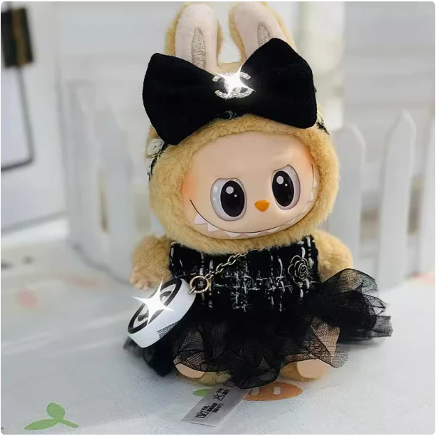 Miniature headband and shoes set for Labubu doll