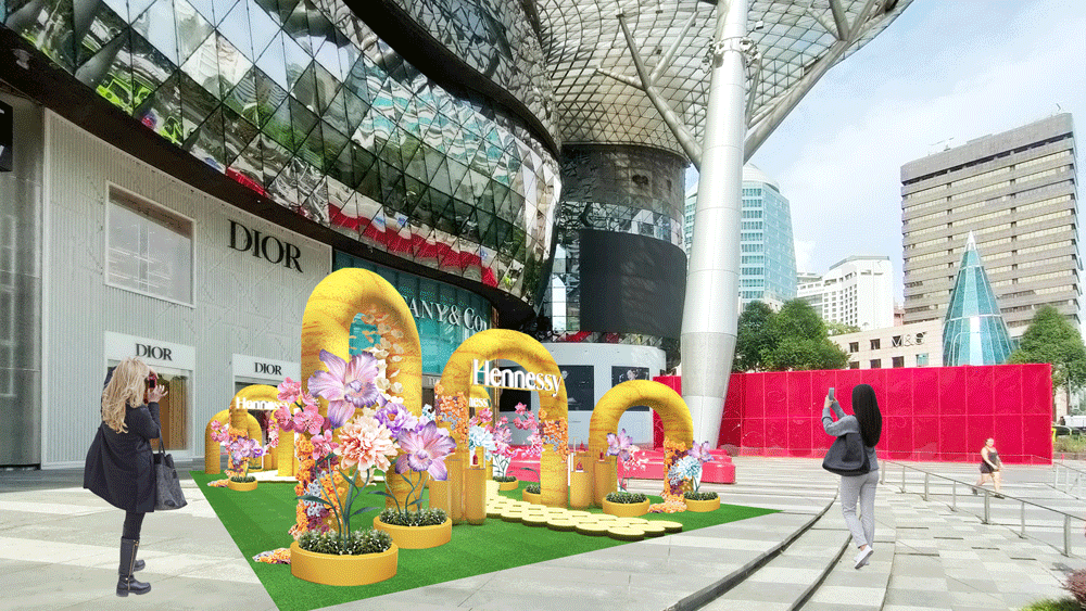Hennessy Kinetic Spring Garden at ION Orchard