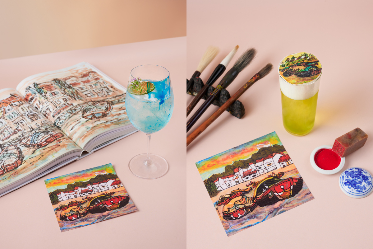 Singapore River mocktail & A Life of Art cocktail
