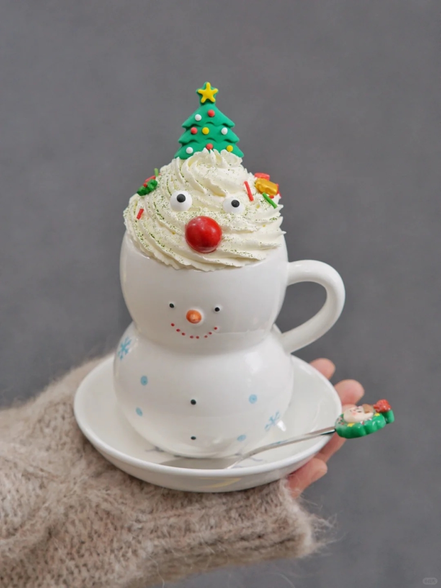 Matcha Raspberry Snowman