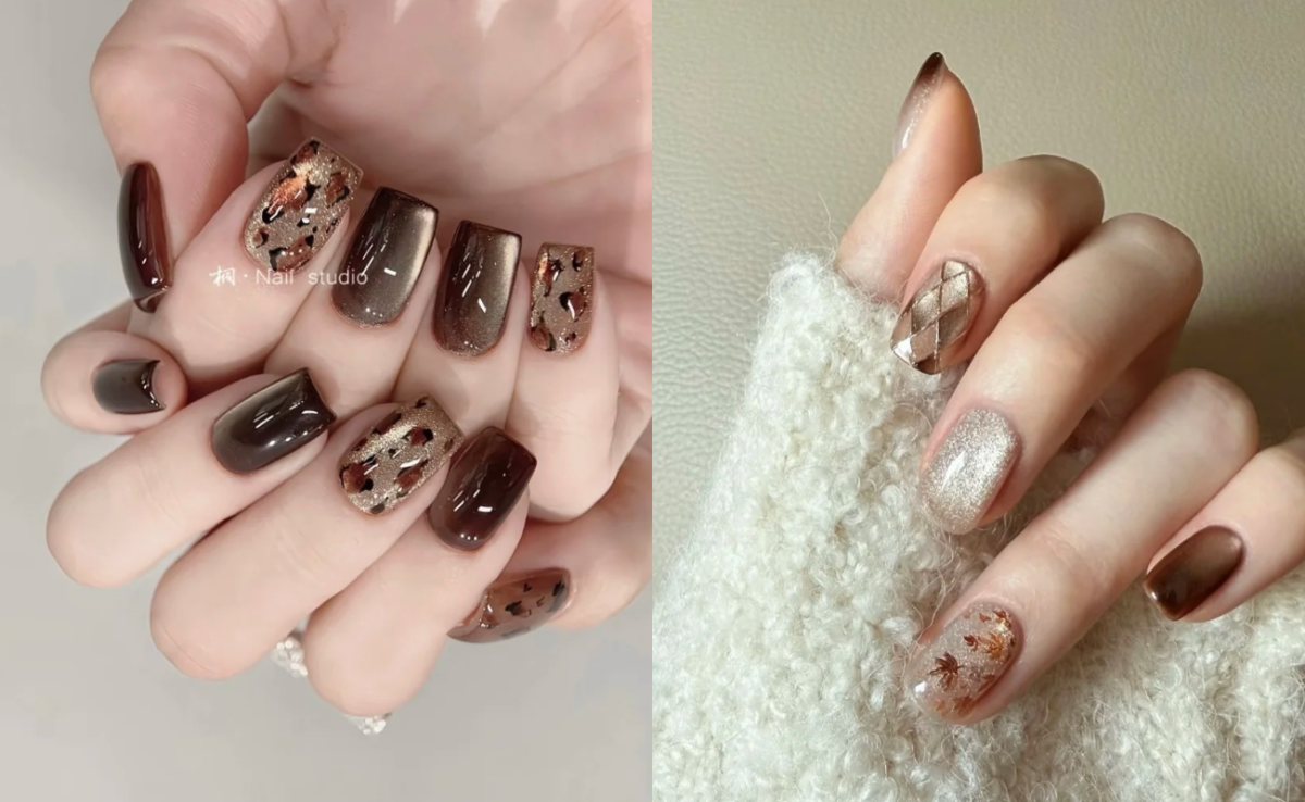 Dark & edgy nails with a Y2K feel