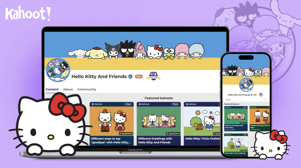 Kahoot! x Hello Kitty & Friends Trivia Quizzes