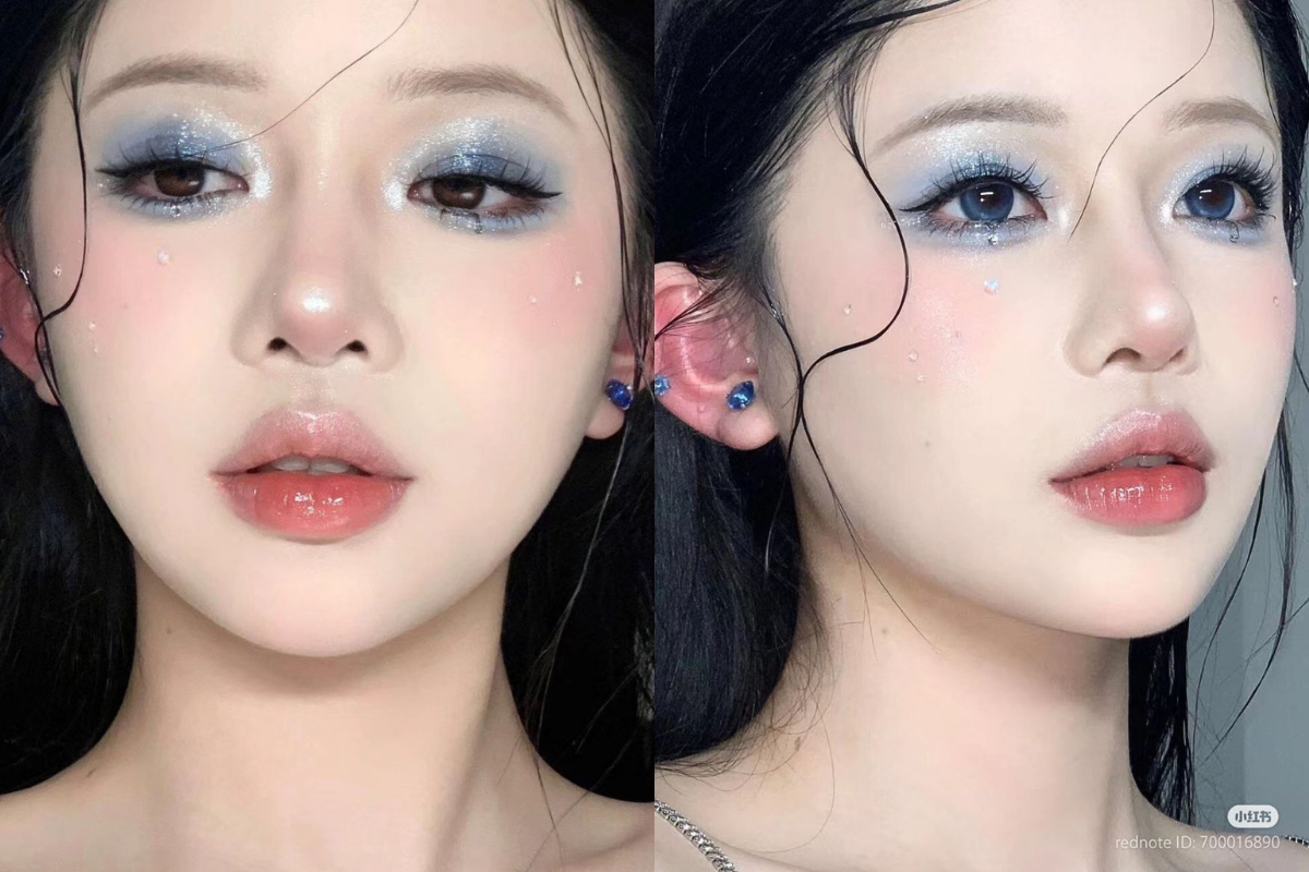 Mermaid-blue glow