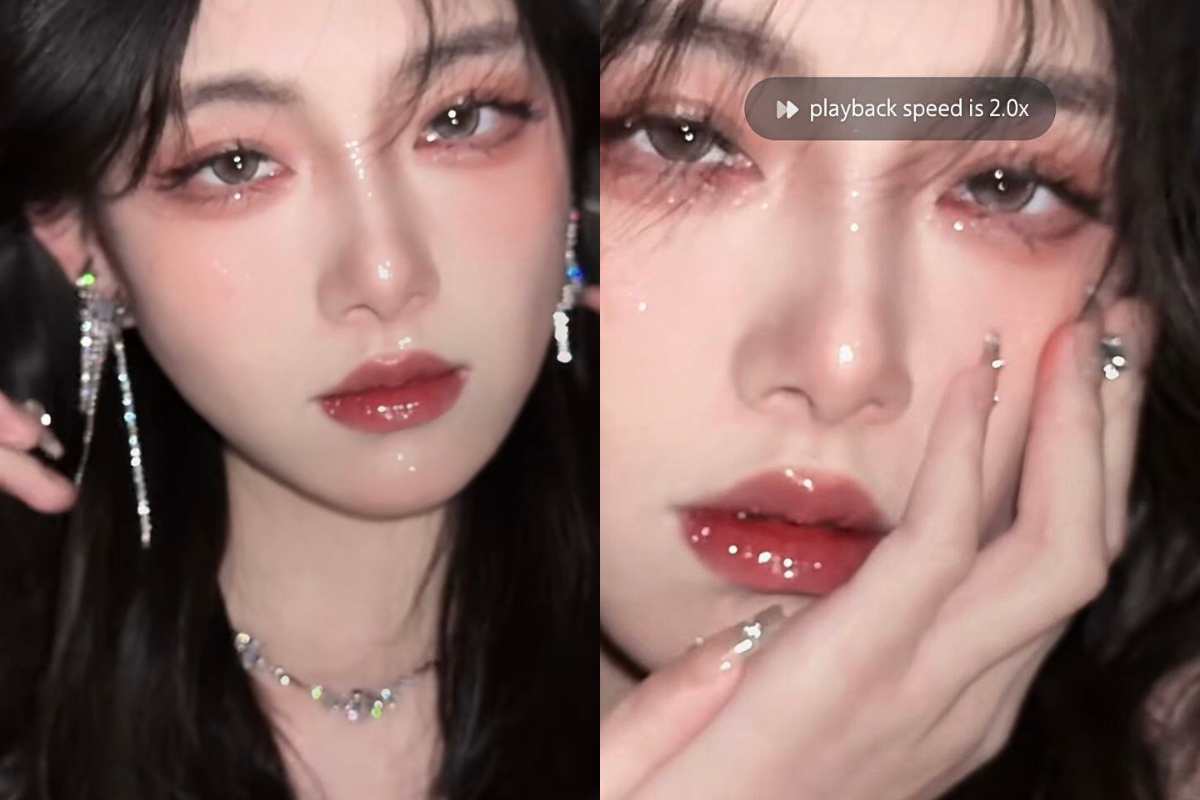 Glamorous red-lined eyes