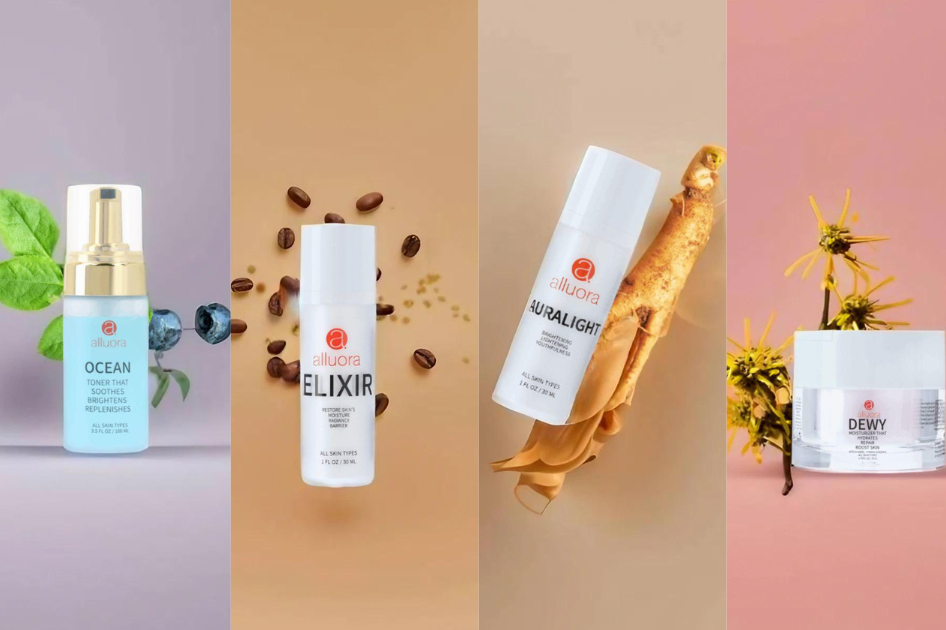 Auralight Serum, Ocean Toner, Elixir Essence, and Dewy Moisturiser
