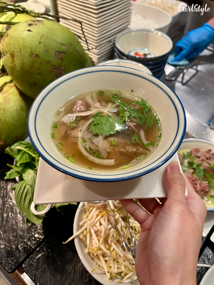 Vietnamese Noodle Broth “Pho” with Beef 