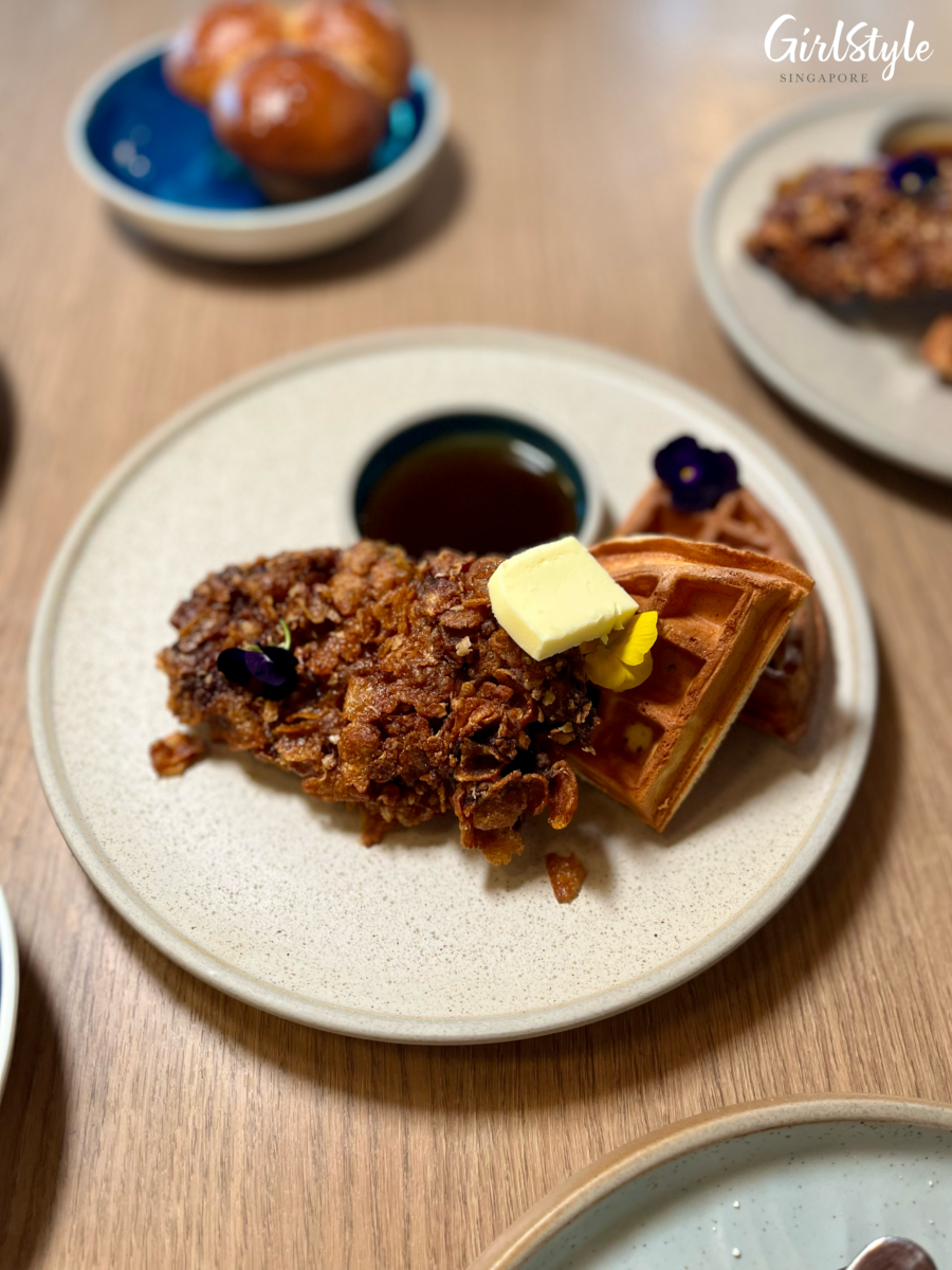 Buttermilk Chicken Waffles & Espresso Maple
