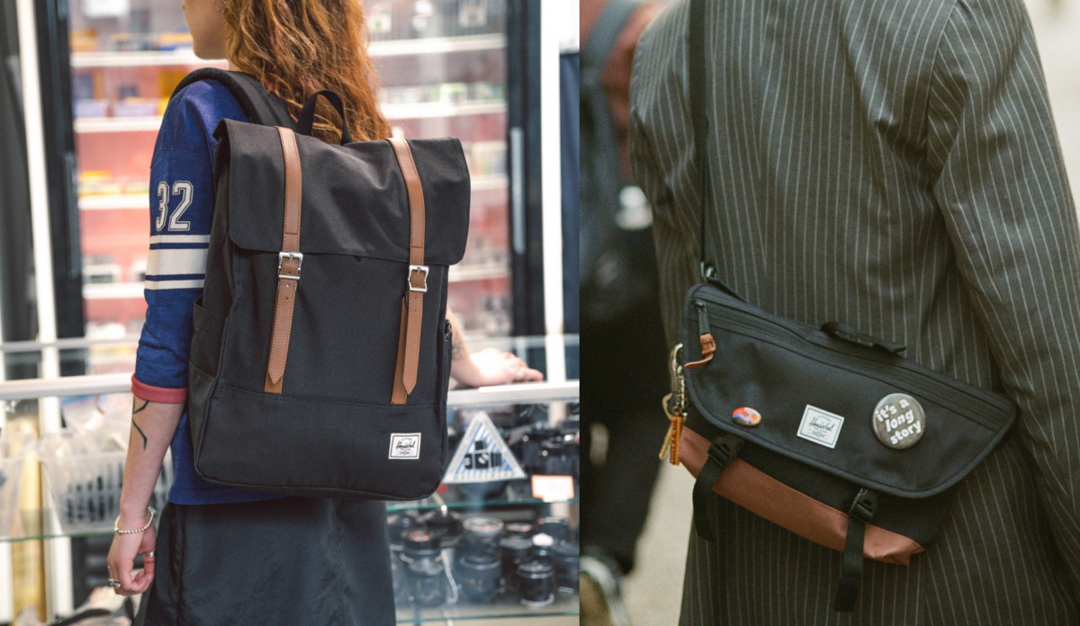 Herschel backpack and messanger bag