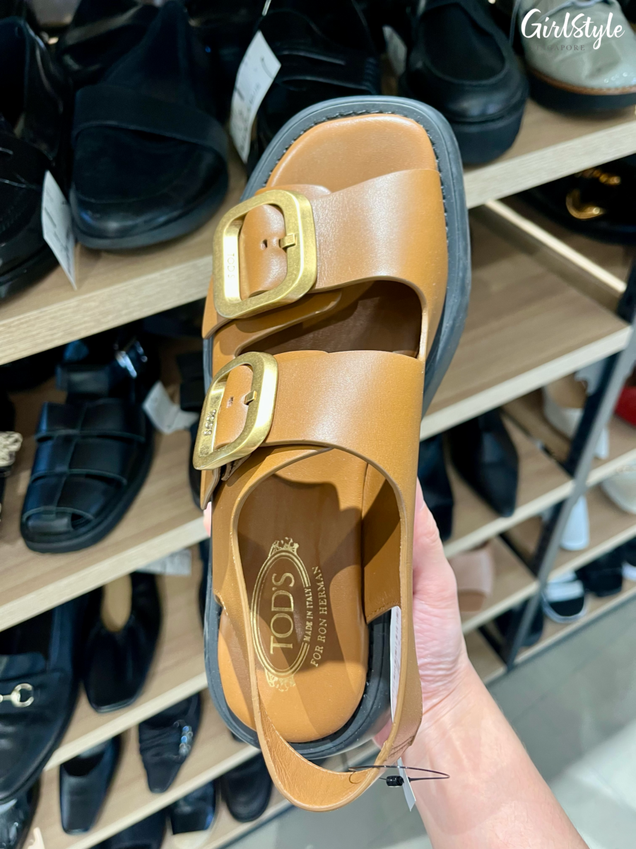 Tod's double-buckle leather sandal