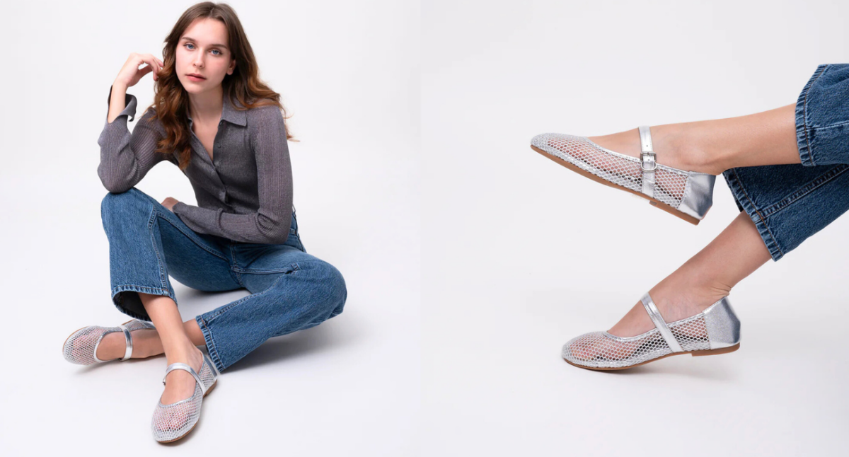 Billie Flats - Silver, S$76.90