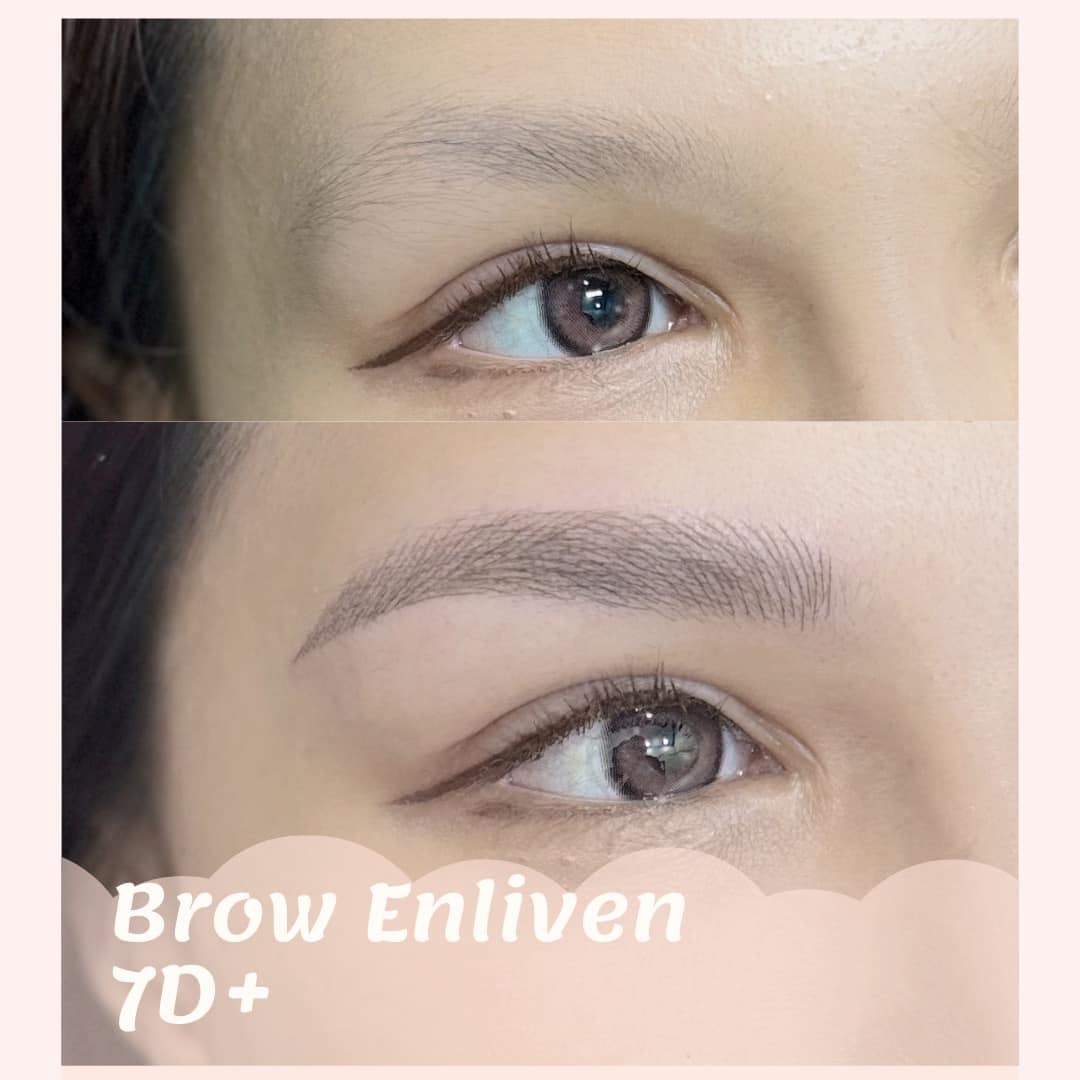 Before & after Highbrow Brow Enliven 7D+