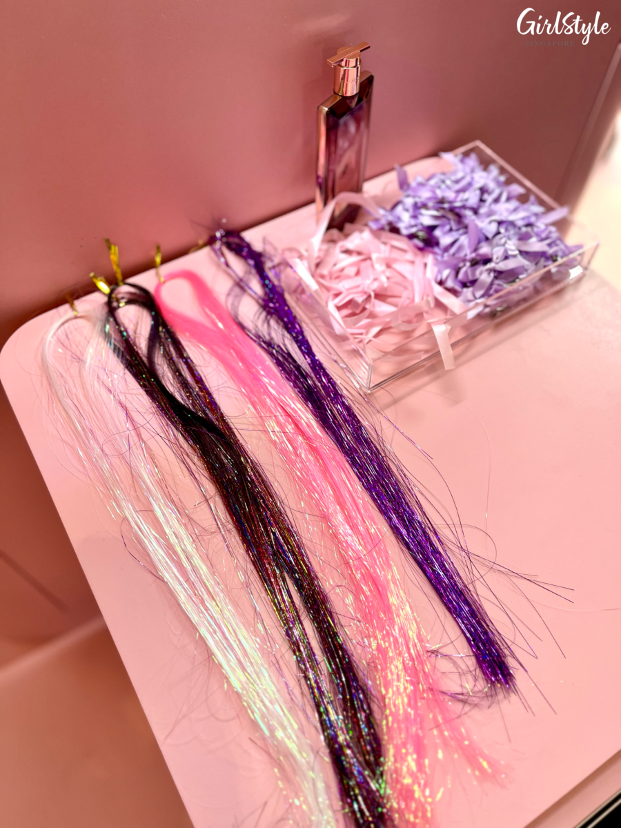 Hair Tinsel/Gems at Lancôme Idole House