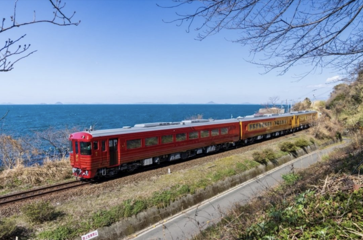 Iyonada Monogatari Sightseeing Train in Matsuyama
