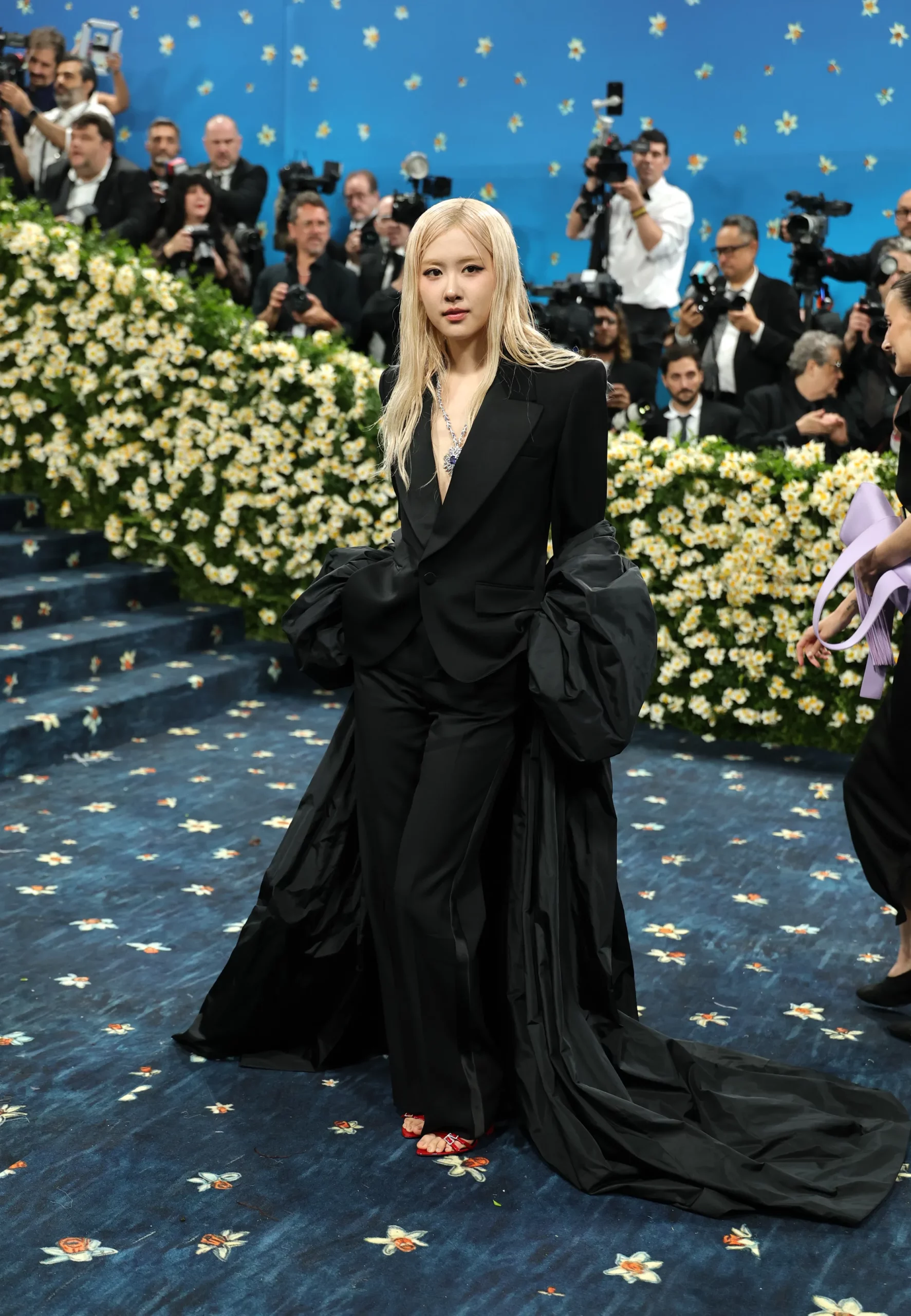 Rosé in Saint Laurent at the Met Gala 2025