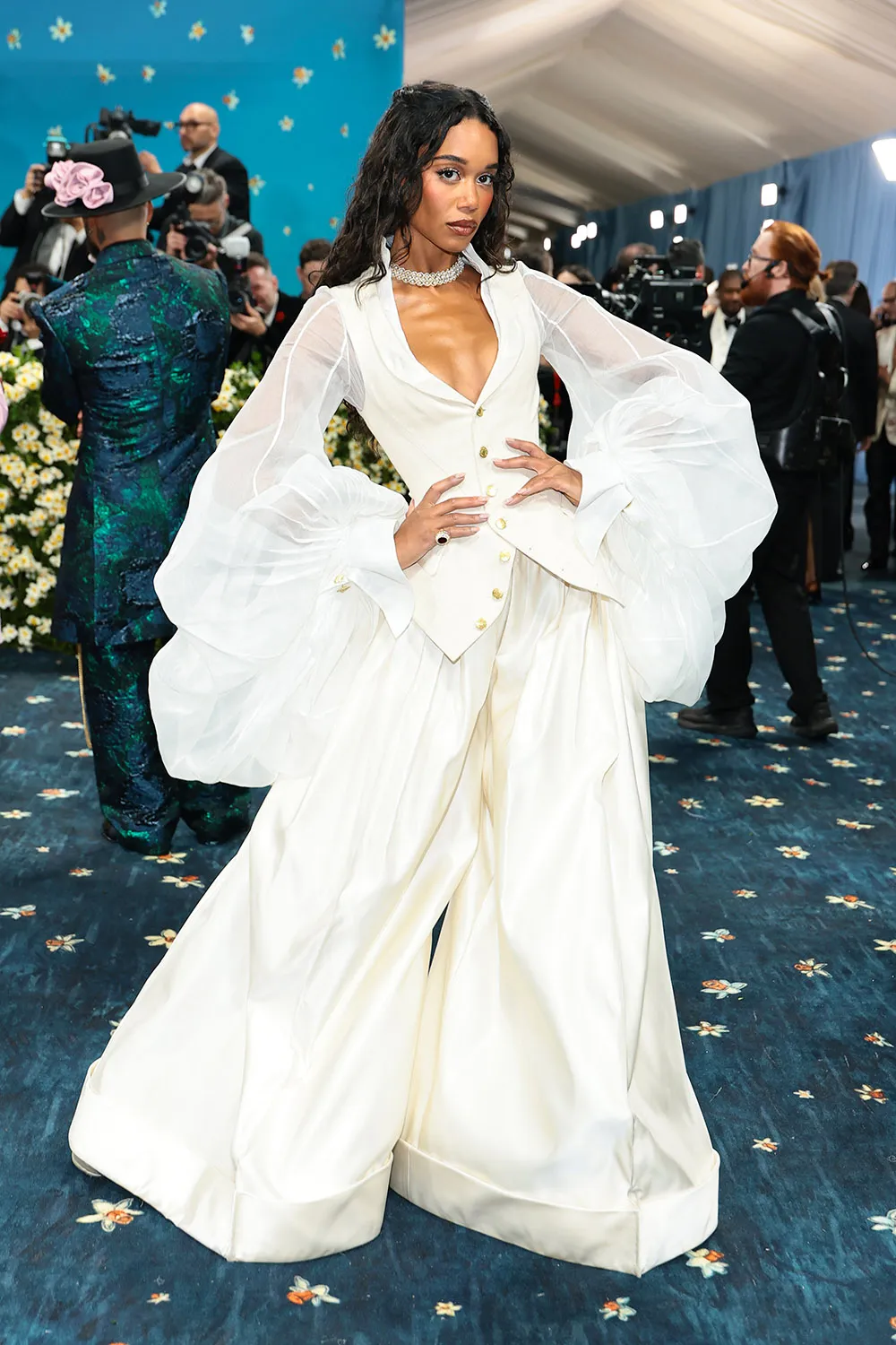 Laura Harrier at the Met Gala 2025