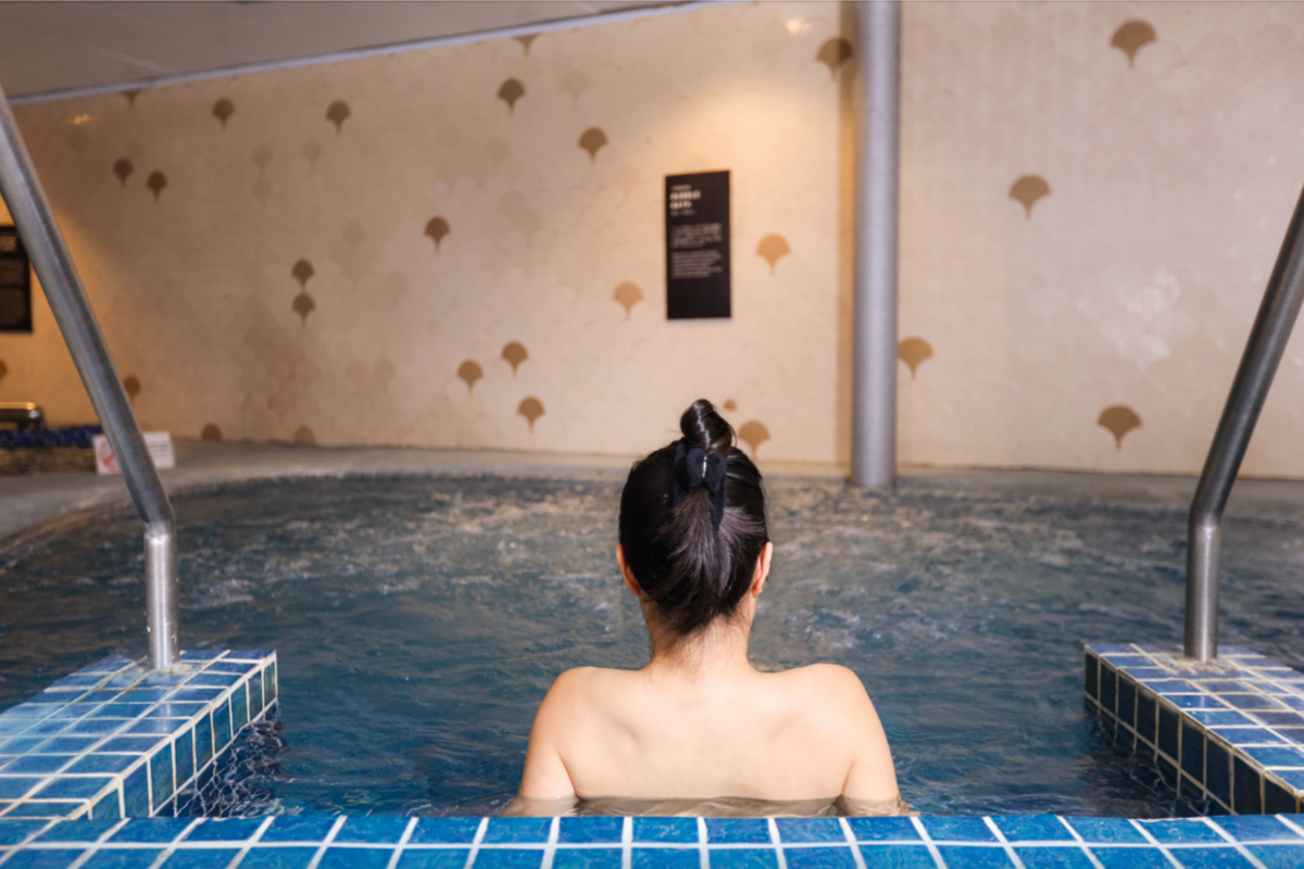 An assortment of hot baths and pools