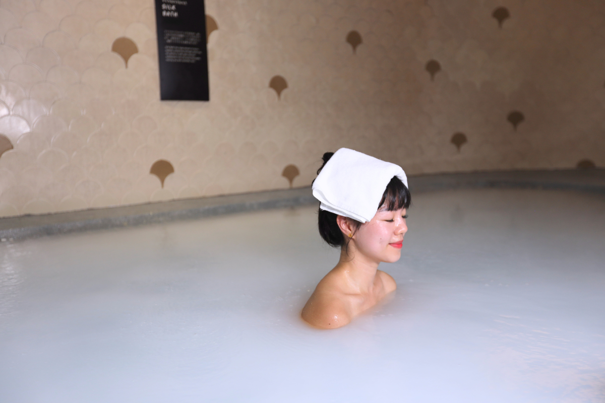 An assortment of hot baths and pools