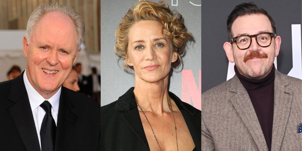 From left: John Lithgow as Albus Dumbledore, Janet McTeer as Minerva McGonagall, Nick Frost as Rubeus Hagrid