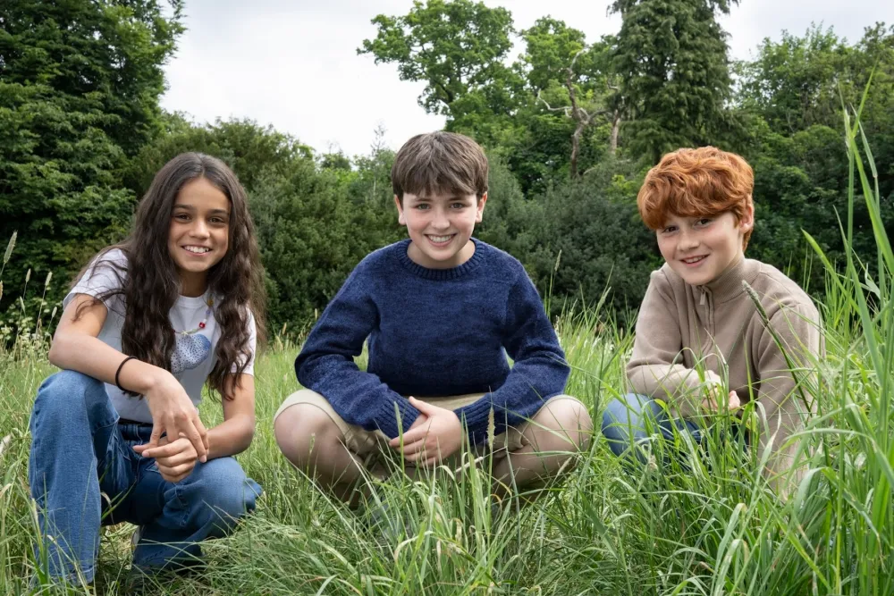 From left: Arabella Stanton as Hermione Granger, Dominic McLaughlin as Harry Potter, Alastair Stout as Ron Weasley