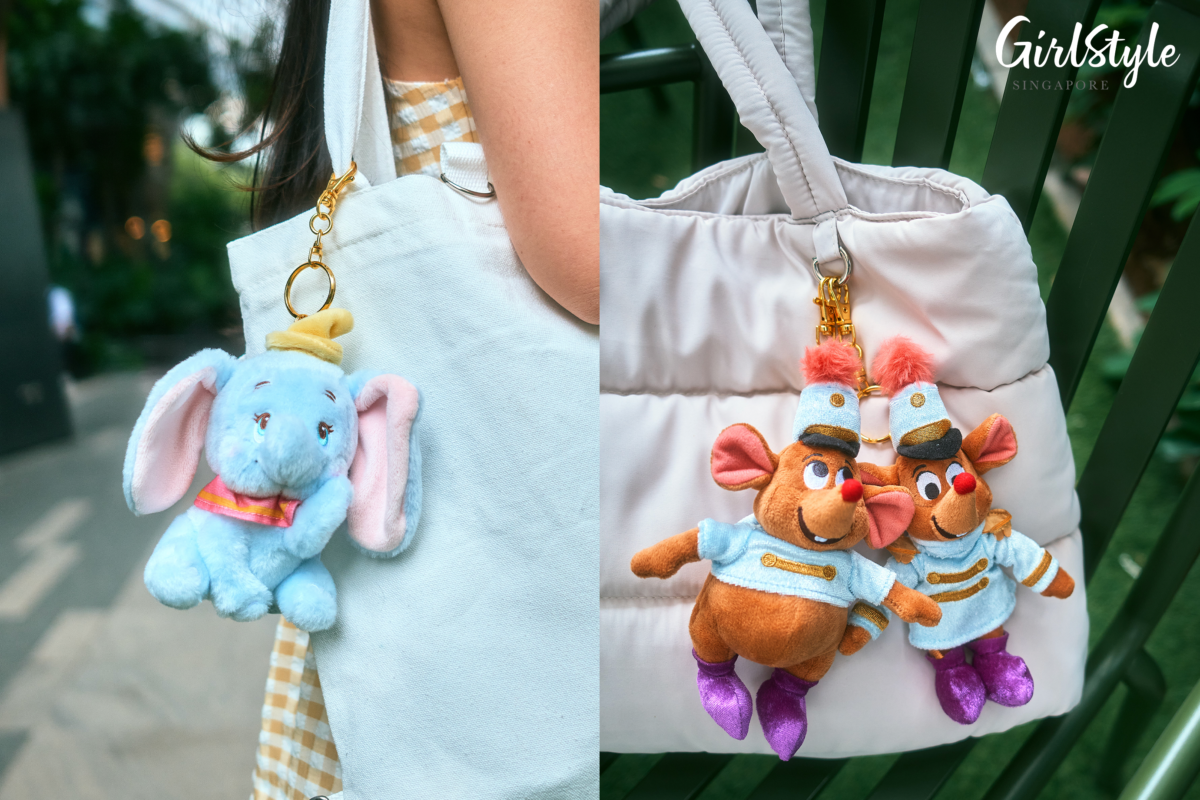Dumbo Disney Sitting Plush Keychain, Gus Plush Keychain, and Jaq Plush Keychain