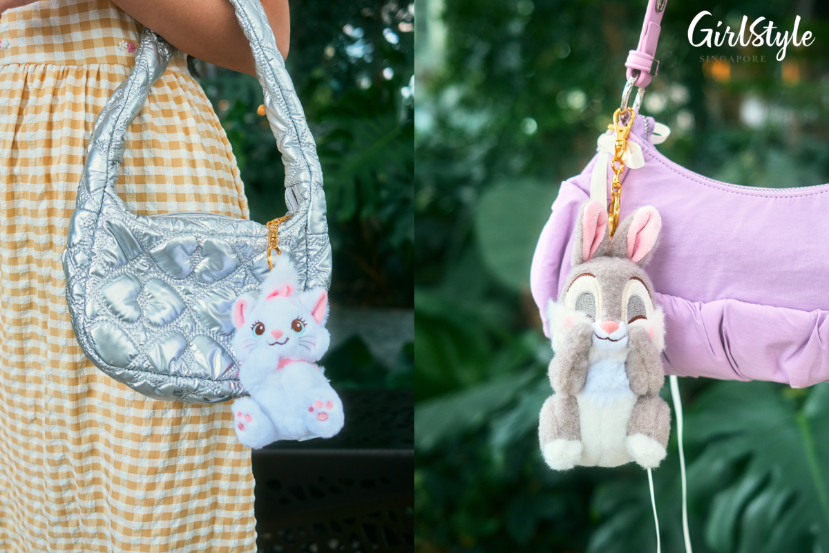 Marie Sitting Plush Keychain and Thumper Pastel Plush Keychain