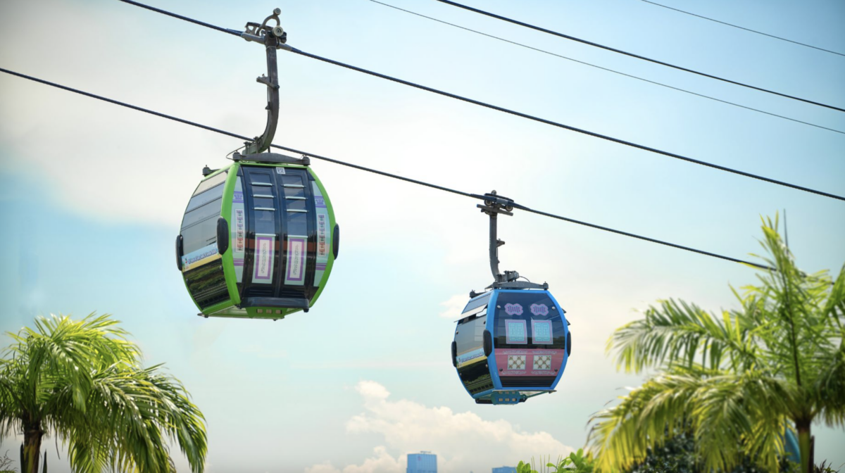 Peranakan-themed cable car cabins