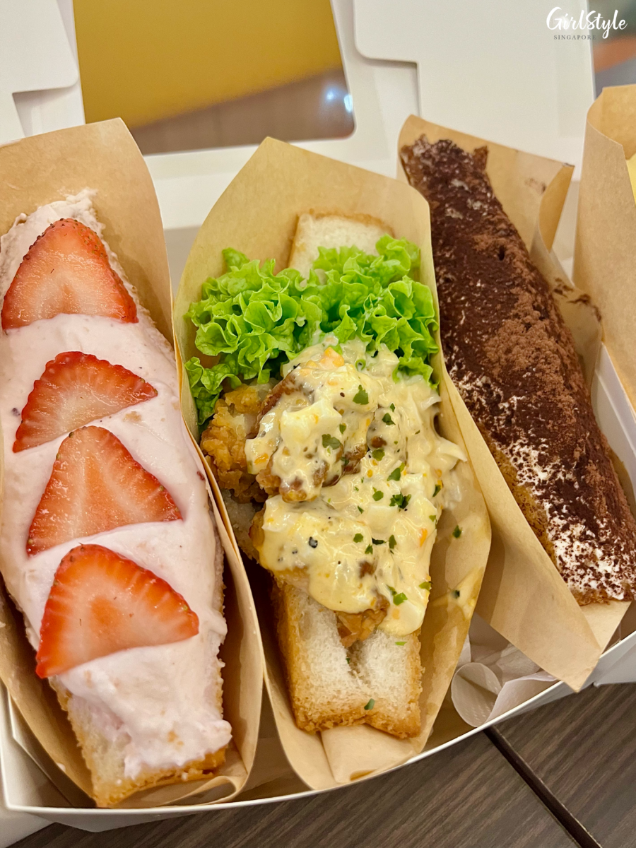 Strawberry, Chicken Nanban, and Tiramisu Sandos