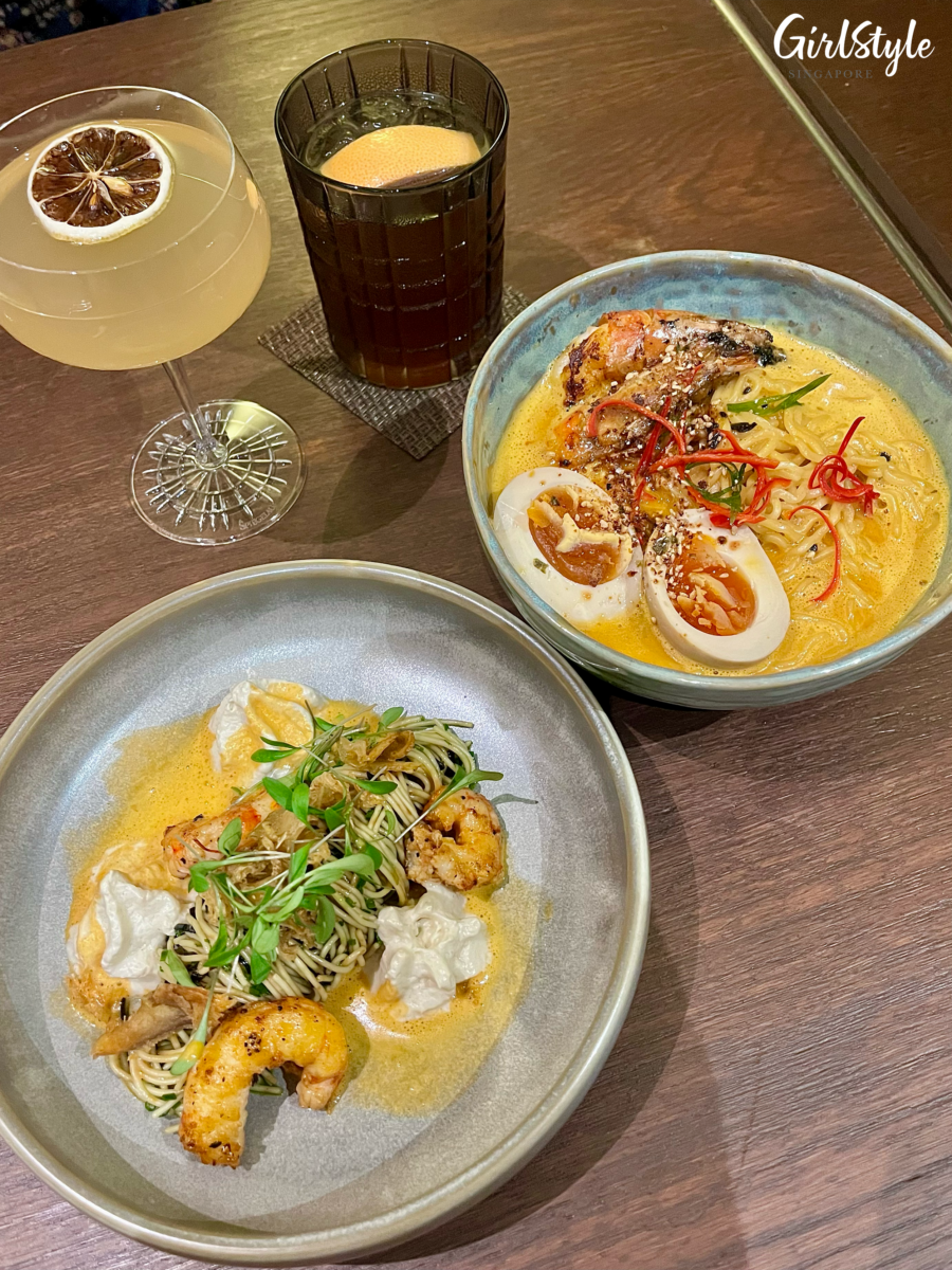 Prawn & Lobster Ramen and Cold Kombu Angel Hair Pasta @ Chef's Tavern