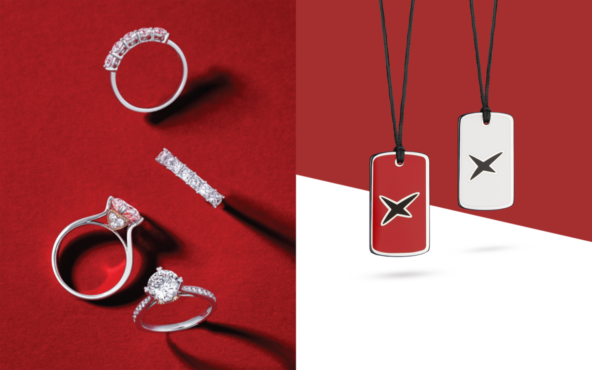 Michael Trio engagement rings and Mauboussin "Margarita l'Ivresse" 925 silver pendant