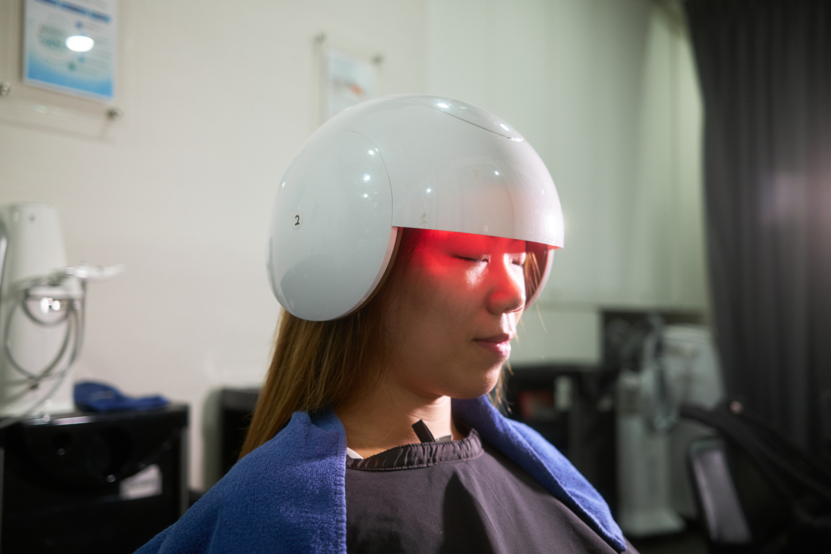 Hair Bang with Infrared Light