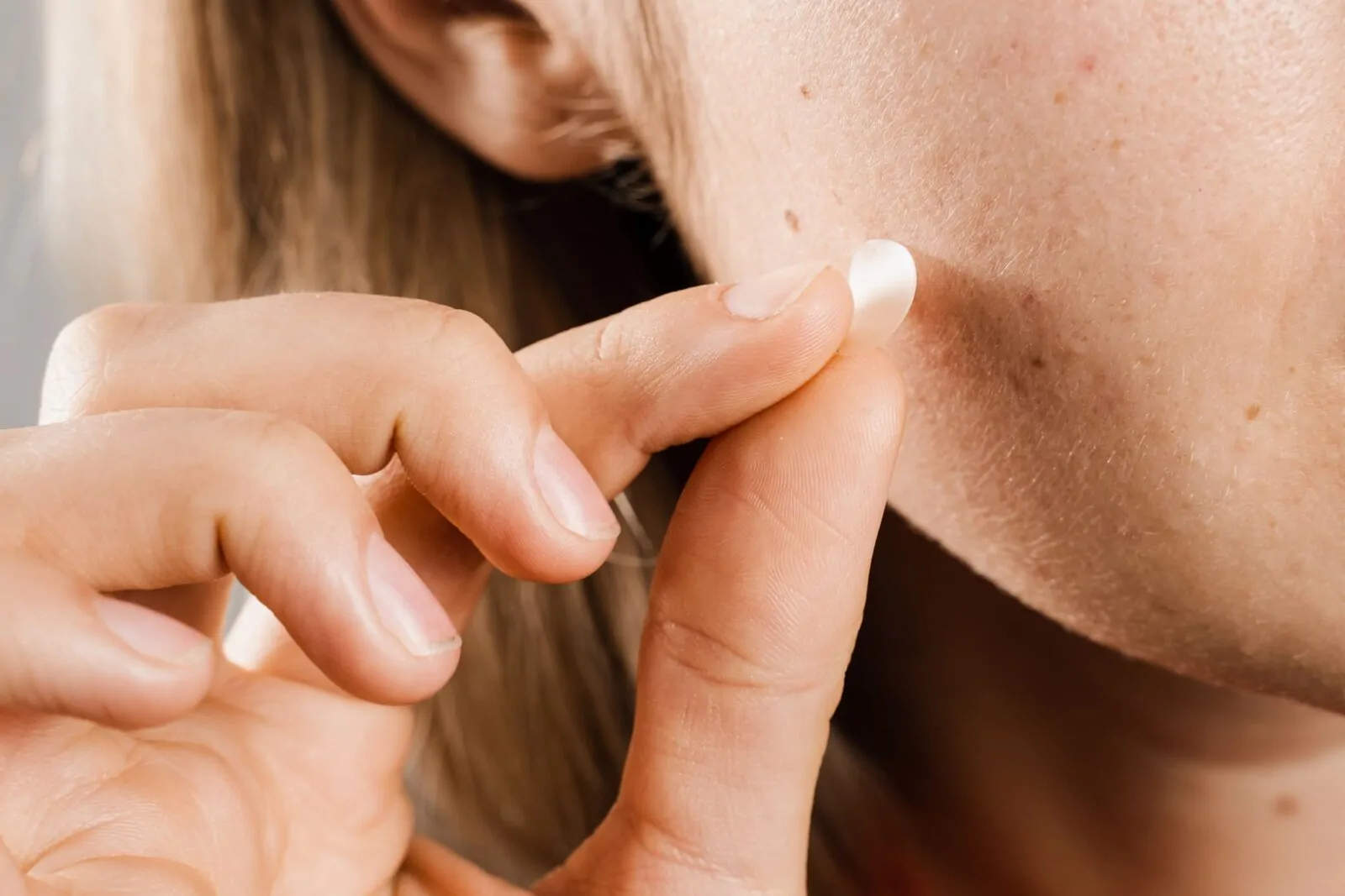 Make sure to apply pimple patches on clean, dry skin