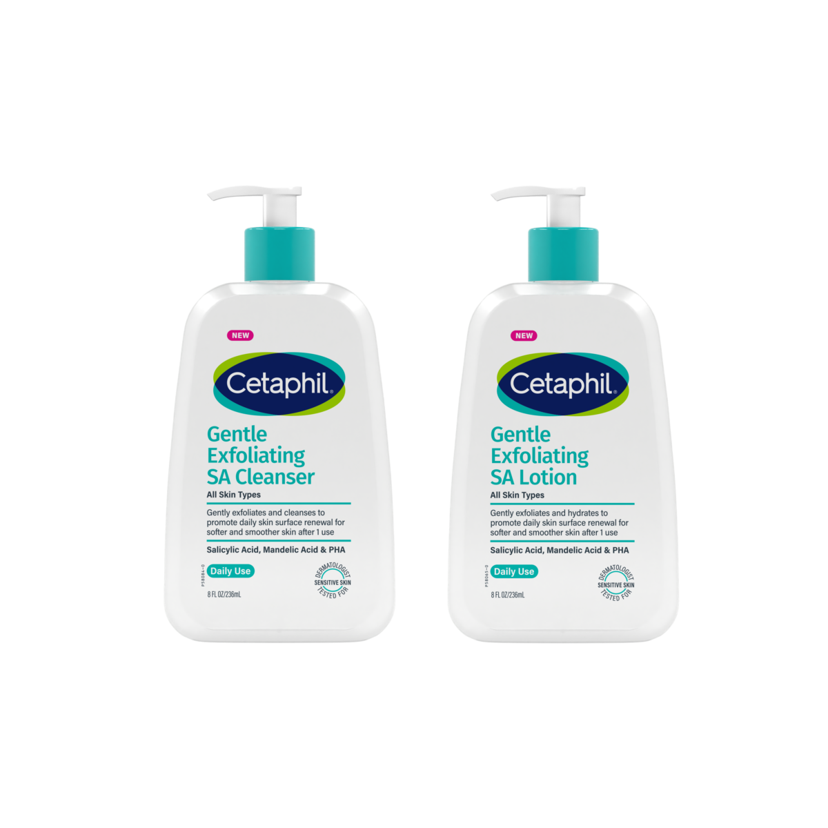 Cetaphil Gentle Exfoliating SA Cleanser and Lotion