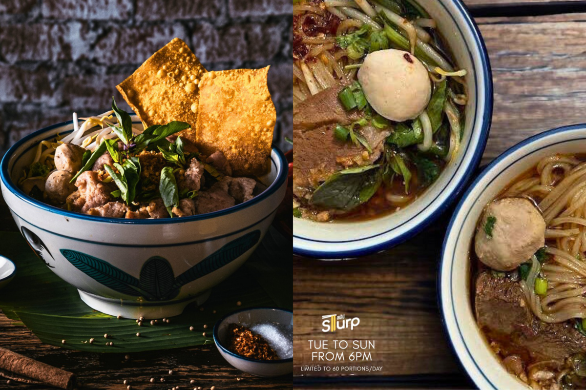 Boat noodles at Thai Supermarket Food Street