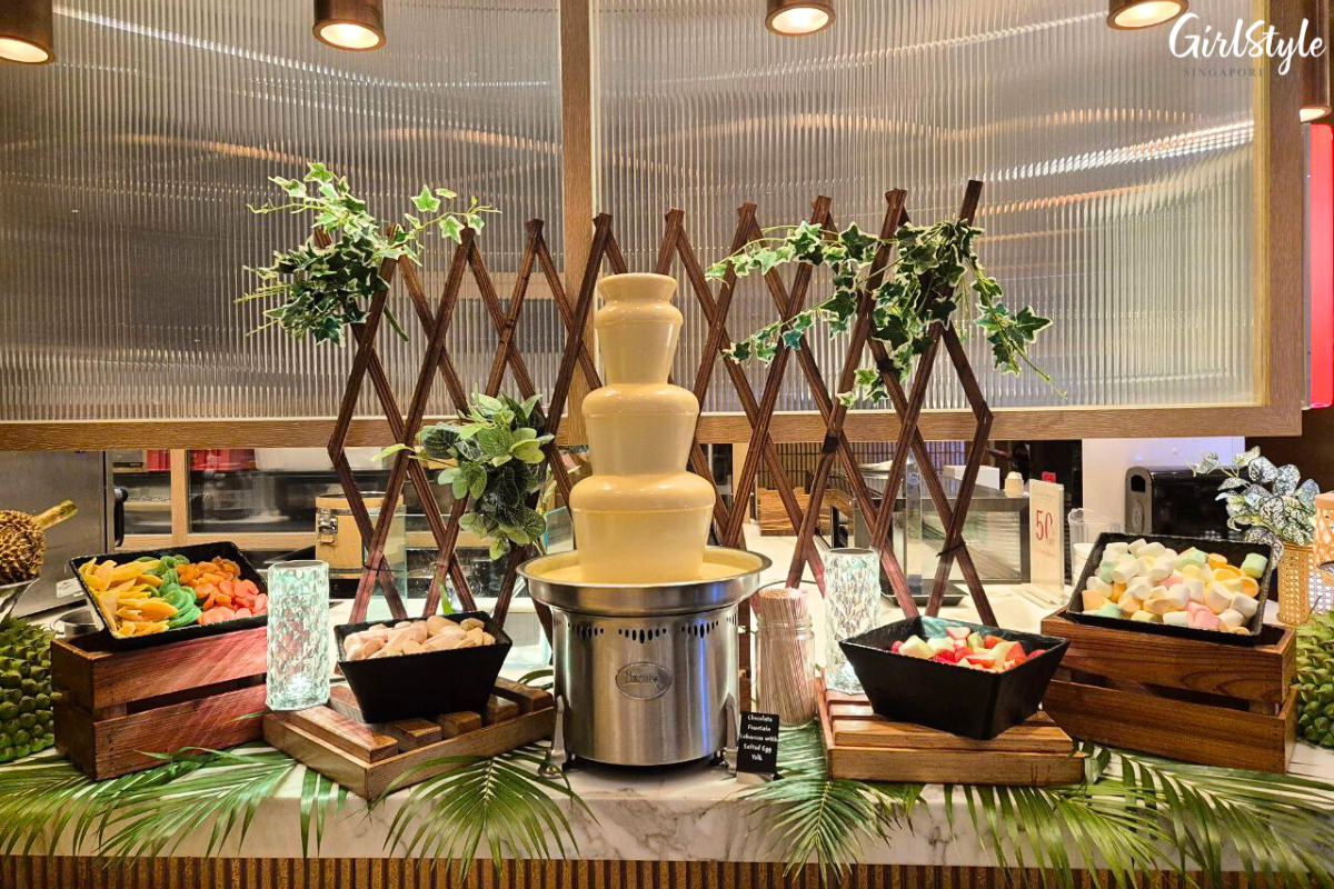 Durian and Salted Egg Chocolate Fountain
