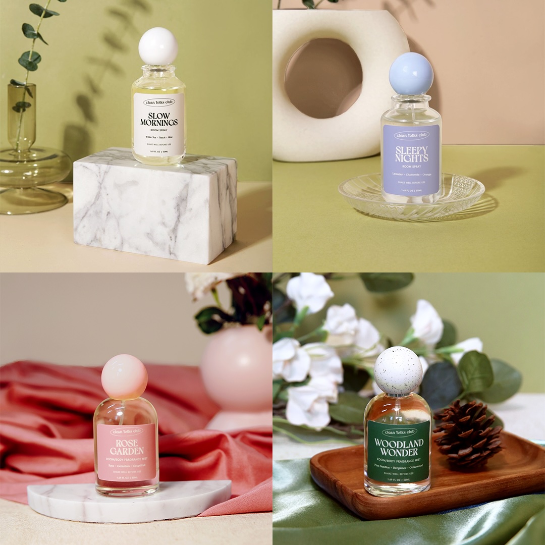 Fragrance sprays by Clean Folks Club