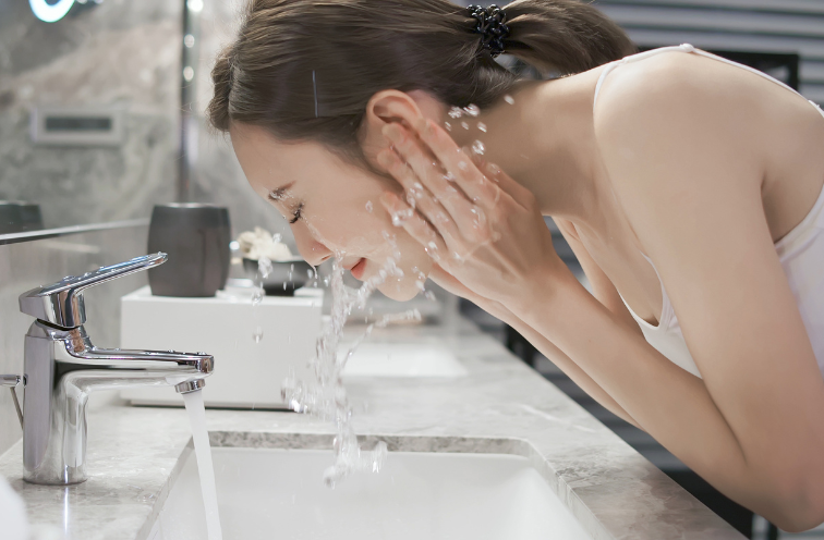 Over-washing your face strips your skin of natural oils