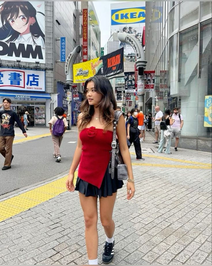 Keep it flirty and fresh with a tube top and tennis skirt, styled up or down